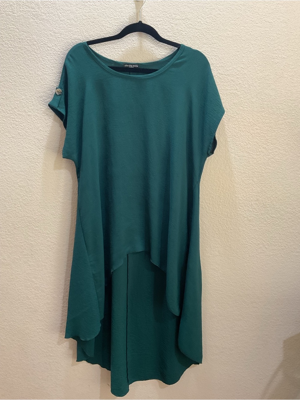 Women's Teal High-Low Tunic Dress